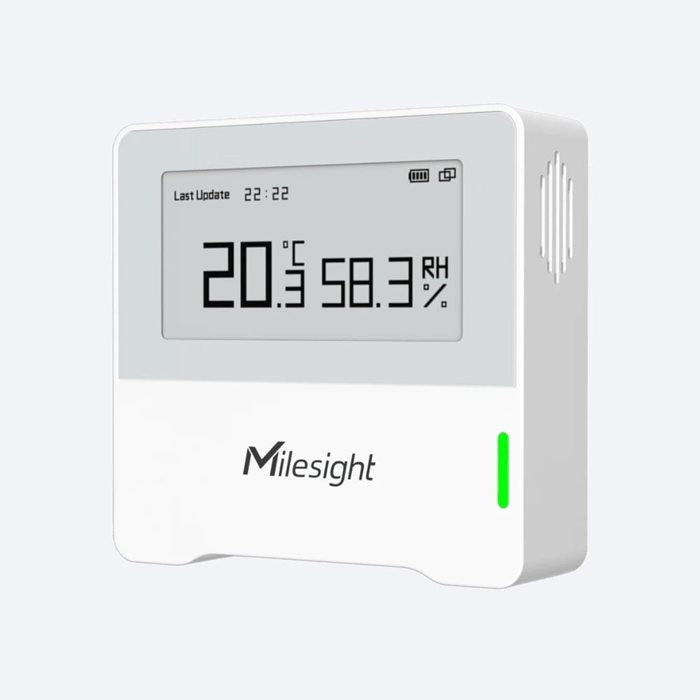 LoRaWAN iekštelpu vides monitorēšanas sensors TH, Ar displeju, AM102