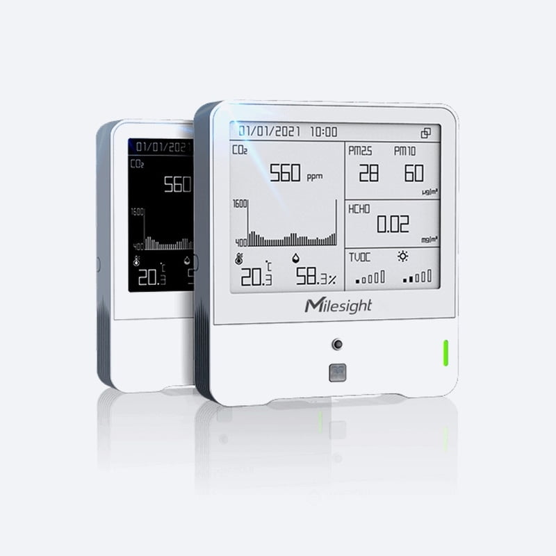 LoraWAN 9-in-1 iekštelpu gaisa kvalitātes sensors, ar displeju, AM308